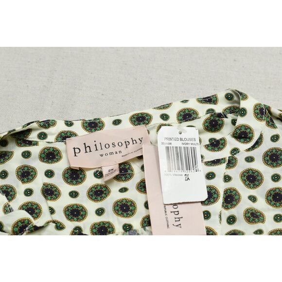 NEW Philosophy Women's Top Plus Size 2X Long Sleeve V Neck - Picture 8 of 8